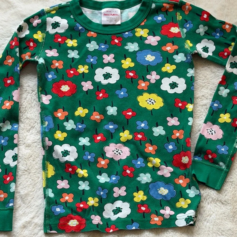 Hanna Andersson Set of 4 Girls Pajama Tops Size 10 - Picture 5 of 13